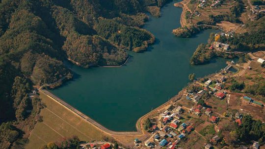 八ツ沢発電所 大野調整池堰堤